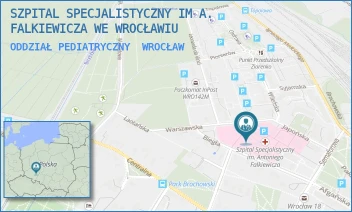 ODDZIAŁ PEDIATRYCZNY - SZPITAL SPECJALISTYCZNY IM A. FALKIEWICZA WE WROCŁAWIU - WARSZAWSKA 2,  WROCŁAW