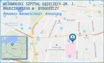 PORADNIA MUKOWISCYDOZY - WOJEWÓDZKI SZPITAL DZIECIĘCY IM. J. BRUDZIŃSKIEGO W  BYDGOSZCZY - CHODKIEWICZA 44,  BYDGOSZCZ