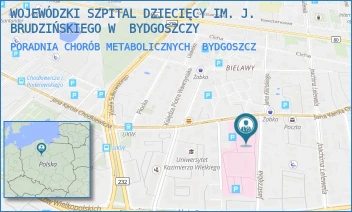 PORADNIA CHORÓB METABOLICZNYCH - WOJEWÓDZKI SZPITAL DZIECIĘCY IM. J. BRUDZIŃSKIEGO W  BYDGOSZCZY - CHODKIEWICZA 44,  BYDGOSZCZ