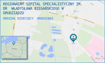 ODDZIAŁ DZIECIĘCY - REGIONALNY SZPITAL SPECJALISTYCZNY IM. DR  WŁADYSŁAWA BIEGAŃSKIEGO W GRUDZIĄDZU - RYDYGIERA 15/17,  GRUDZIĄDZ