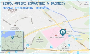 ODDZIAŁ PEDIATRYCZNY - ZESPÓŁ OPIEKI ZDROWOTNEJ W BRODNICY - WIEJSKA 9,  BRODNICA
