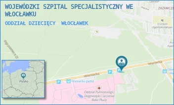 ODDZIAŁ DZIECIĘCY - WOJEWÓDZKI SZPITAL SPECJALISTYCZNY WE WŁOCŁAWKU - WIENIECKA 49,  WŁOCŁAWEK