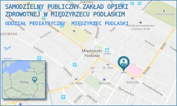ODDZIAŁ PEDIATRYCZNY - SAMODZIELNY PUBLICZNY ZAKŁAD OPIEKI ZDROWOTNEJ W MIĘDZYRZECU PODLASKIM - WARSZAWSKA 2-4,  MIĘDZYRZEC PODLASKI