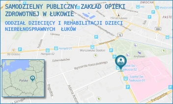 ODDZIAŁ DZIECIĘCY I REHABILITACJI DZIECI NIEPEŁNOSPRAWNYCH - SAMODZIELNY PUBLICZNY ZAKŁAD OPIEKI ZDROWOTNEJ W ŁUKOWIE - DR ANDRZEJA ROGALIŃSKIEGO 3,  ŁUKÓW