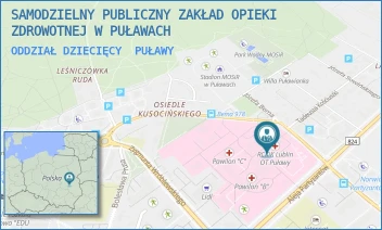 ODDZIAŁ DZIECIĘCY - SAMODZIELNY PUBLICZNY ZAKŁAD OPIEKI ZDROWOTNEJ W PUŁAWACH - BEMA 1,  PUŁAWY