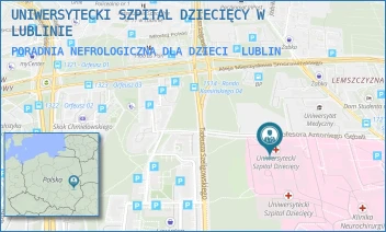 PORADNIA NEFROLOGICZNA DLA DZIECI - UNIWERSYTECKI SZPITAL DZIECIĘCY W LUBLINIE - PROF. ANTONIEGO GĘBALI 6,  LUBLIN
