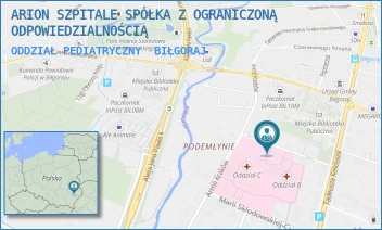 ODDZIAŁ PEDIATRYCZNY - ARION SZPITALE SPÓŁKA Z OGRANICZONĄ ODPOWIEDZIALNOŚCIĄ W RESTRUKTURYZACJI - POJASKA 5,  BIŁGORAJ