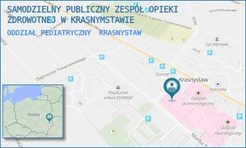 ODDZIAŁ PEDIATRYCZNY - SAMODZIELNY PUBLICZNY ZESPÓŁ OPIEKI ZDROWOTNEJ W KRASNYMSTAWIE - GŁOWACKIEGO 3,  KRASNYSTAW