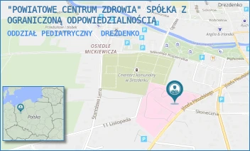 ODDZIAŁ PEDIATRYCZNY - "POWIATOWE CENTRUM ZDROWIA" SPÓŁKA Z OGRANICZONĄ ODPOWIEDZIALNOŚCIĄ - UL. PIŁSUDSKIEGO 8,  DREZDENKO