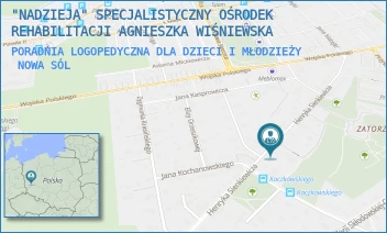 PORADNIA LOGOPEDYCZNA DLA DZIECI I MŁODZIEŻY - "NADZIEJA" SPECJALISTYCZNY OŚRODEK REHABILITACJI AGNIESZKA WIŚNIEWSKA - UL. H. SIENKIEWICZA 37,  NOWA SÓL