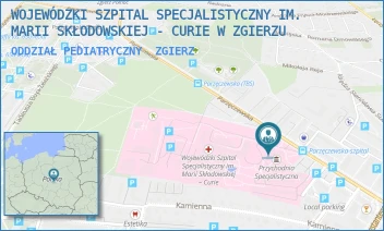 ODDZIAŁ PEDIATRYCZNY - WOJEWÓDZKI SZPITAL SPECJALISTYCZNY IM. MARII SKŁODOWSKIEJ - CURIE W ZGIERZU - UL. PARZĘCZEWSKA 35,  ZGIERZ