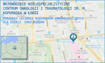 PORADNIA LECZENIA NIEDOBORÓW IMMUNOLOGICZNYCH DLA DZIECI - WOJEWÓDZKIE WIELOSPECJALISTYCZNE CENTRUM ONKOLOGII I TRAUMATOLOGII IM. M. KOPERNIKA W ŁODZI - AL. MARSZ. JÓZEFA PIŁSUDSKIEGO 71,  ŁÓDŹ-WIDZEW