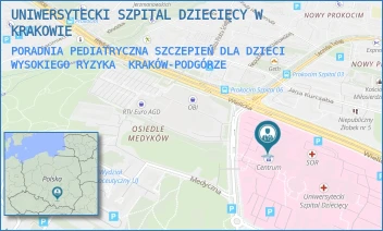 PORADNIA PEDIATRYCZNA SZCZEPIEŃ DLA DZIECI WYSOKIEGO RYZYKA - UNIWERSYTECKI SZPITAL DZIECIĘCY W KRAKOWIE - UL. WIELICKA 265,  KRAKÓW-PODGÓRZE