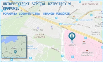 PORADNIA LOGOPEDYCZNA - UNIWERSYTECKI SZPITAL DZIECIĘCY W KRAKOWIE - UL. WIELICKA 265,  KRAKÓW-PODGÓRZE