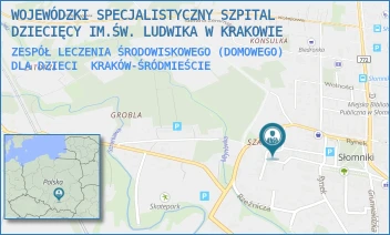 ZESPÓŁ LECZENIA ŚRODOWISKOWEGO (DOMOWEGO) DLA DZIECI - WOJEWÓDZKI SPECJALISTYCZNY SZPITAL DZIECIĘCY IM.ŚW. LUDWIKA W KRAKOWIE - UL. STRZELECKA 2 - 2A,  KRAKÓW-ŚRÓDMIEŚCIE
