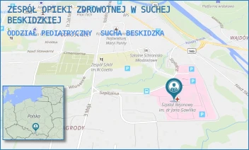 ODDZIAŁ PEDIATRYCZNY - ZESPÓŁ OPIEKI ZDROWOTNEJ W SUCHEJ BESKIDZKIEJ - UL. SZPITALNA 22,  SUCHA BESKIDZKA