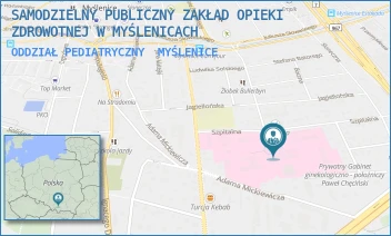 ODDZIAŁ PEDIATRYCZNY - SAMODZIELNY PUBLICZNY ZAKŁAD OPIEKI ZDROWOTNEJ W MYŚLENICACH - UL. UL. SZPITALNA 2,  MYŚLENICE