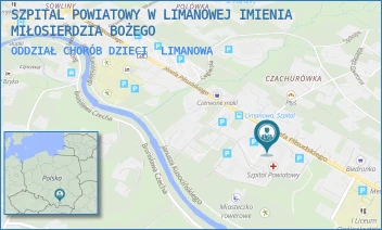 ODDZIAŁ CHORÓB DZIECI - SZPITAL POWIATOWY W LIMANOWEJ IMIENIA MIŁOSIERDZIA BOŻEGO - UL. JÓZEFA PIŁSUDSKIEGO 61,  LIMANOWA