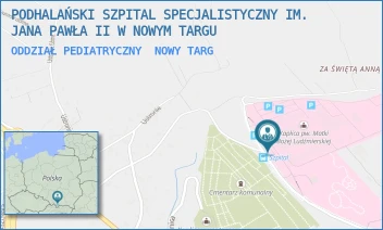 ODDZIAŁ PEDIATRYCZNY - PODHALAŃSKI SZPITAL SPECJALISTYCZNY IM. JANA PAWŁA II W NOWYM TARGU - UL. SZPITALNA 14,  NOWY TARG