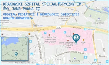 ODDZIAŁ PEDIATRII I NEUROLOGII DZIECIĘCEJ - KRAKOWSKI SZPITAL SPECJALISTYCZNY IM. ŚW. JANA PAWŁA II - UL. PRĄDNICKA 80,  KRAKÓW-KROWODRZA