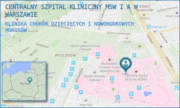 KLINIKA CHORÓB DZIECIĘCYCH I NOWORODKOWYCH - CENTRALNY SZPITAL KLINICZNY MSW I A W WARSZAWIE - WOŁOSKA 137,  MOKOTÓW