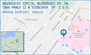 ODDZIAŁ DZIECIĘCY - MAZOWIECKI SZPITAL WOJEWÓDZKI IM. ŚW. JANA PAWŁA II W SIEDLCACH  SP. Z O.O. - PONIATOWSKIEGO 26,  SIEDLCE