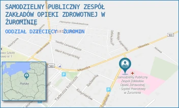 ODDZIAŁ DZIECIĘCY - SAMODZIELNY PUBLICZNY ZESPÓŁ ZAKŁADÓW OPIEKI ZDROWOTNEJ W ŻUROMINIE - SZPITALNA 56,  ŻUROMIN