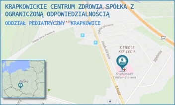 ODDZIAŁ PEDIATRYCZNY - KRAPKOWICKIE CENTRUM ZDROWIA SPÓŁKA Z OGRANICZONĄ ODPOWIEDZIALNOŚCIĄ - UL. OŚ. XXX-LECIA 21,  KRAPKOWICE
