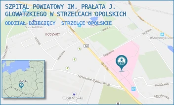 ODDZIAŁ DZIECIĘCY - SZPITAL POWIATOWY IM. PRAŁATA J. GLOWATZKIEGO W STRZELCACH OPOLSKICH - UL. OPOLSKA 36,  STRZELCE OPOLSKIE