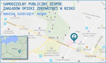 ODDZIAŁ DZIECIĘCY - SAMODZIELNY PUBLICZNY ZESPÓŁ ZAKŁADÓW OPIEKI ZDROWOTNEJ W NISKU - UL. TADEUSZA KOŚCIUSZKI 1,  NISKO