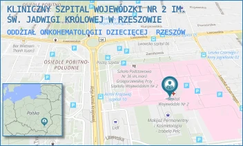 ODDZIAŁ ONKOHEMATOLOGII DZIECIĘCEJ - KLINICZNY SZPITAL WOJEWÓDZKI NR 2 IM. ŚW. JADWIGI KRÓLOWEJ W RZESZOWIE - UL. LWOWSKA 60,  RZESZÓW
