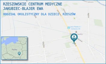 ODDZIAŁ OKULISTYCZNY DLA DZIECI - RZESZOWSKIE CENTRUM MEDYCZNE JAKUBIEC-BLAJER EWA - JANA PAWŁA II 181,  RZESZÓW