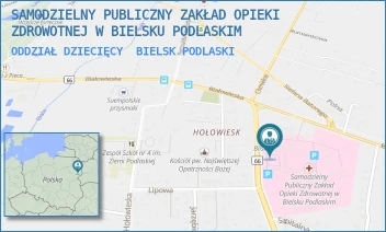 ODDZIAŁ DZIECIĘCY - SAMODZIELNY PUBLICZNY ZAKŁAD OPIEKI ZDROWOTNEJ W BIELSKU PODLASKIM - KLESZCZELOWSKA 1,  BIELSK PODLASKI