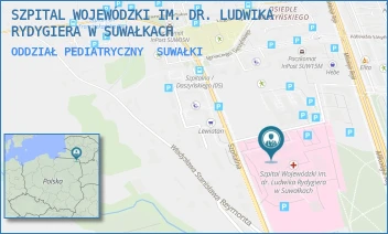 ODDZIAŁ PEDIATRYCZNY - SZPITAL WOJEWÓDZKI IM. DR. LUDWIKA RYDYGIERA W SUWAŁKACH - SZPITALNA 60,  SUWAŁKI