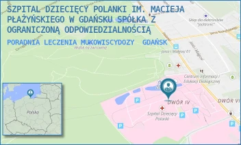 PORADNIA LECZENIA MUKOWISCYDOZY - SZPITAL DZIECIĘCY POLANKI IM. MACIEJA PŁAŻYŃSKIEGO W GDAŃSKU SPÓŁKA Z OGRANICZONĄ ODPOWIEDZIALNOŚCIĄ - UL. POLANKI 119,  GDAŃSK