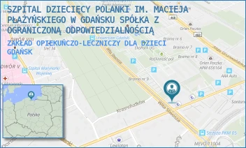 ZAKŁAD OPIEKUŃCZO-LECZNICZY DLA DZIECI - SZPITAL DZIECIĘCY POLANKI IM. MACIEJA PŁAŻYŃSKIEGO W GDAŃSKU SPÓŁKA Z OGRANICZONĄ ODPOWIEDZIALNOŚCIĄ - UL. ANTONIEGO ABRAHAMA 56,  GDAŃSK
