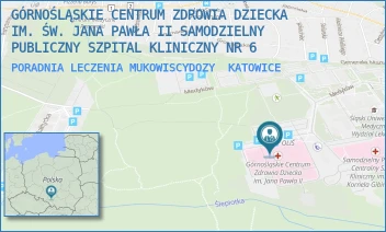 PORADNIA LECZENIA MUKOWISCYDOZY - GÓRNOŚLĄSKIE CENTRUM ZDROWIA DZIECKA IM. ŚW. JANA PAWŁA II SAMODZIELNY PUBLICZNY SZPITAL KLINICZNY NR 6 - UL. MEDYKÓW 16,  KATOWICE