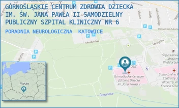 PORADNIA NEUROLOGICZNA - GÓRNOŚLĄSKIE CENTRUM ZDROWIA DZIECKA IM. ŚW. JANA PAWŁA II SAMODZIELNY PUBLICZNY SZPITAL KLINICZNY NR 6 - UL. MEDYKÓW 16,  KATOWICE