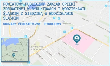 ODDZIAŁ PEDIATRYCZNY - SZPITAL POWIATOWY W WODZISŁAWIU ŚLĄSKIM - UL. PLEBISCYTOWA 47,  RYDUŁTOWY