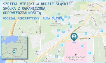 ODDZIAŁ PEDIATRYCZNY - SZPITAL MIEJSKI W RUDZIE ŚLĄSKIEJ SPÓŁKA Z OGRANICZONĄ ODPOWIEDZIALNOŚCIĄ - UL. GŁÓWNA 11,  RUDA ŚLĄSKA