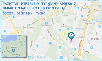 ODDZIAŁ DZIECIĘCY - "SZPITAL MIEJSKI W TYCHACH" SPÓŁKA Z OGRANICZONĄ ODPOWIEDZIALNOŚCIĄ - CICHA 27,  TYCHY