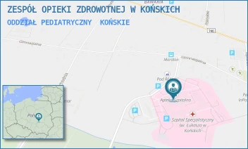 ODDZIAŁ PEDIATRYCZNY - ZESPÓŁ OPIEKI ZDROWOTNEJ W KOŃSKICH - GIMNAZJALNA 41B, KOŃSKIE