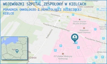 PORADNIA ONKOLOGII I HEMATOLOGII DZIECIĘCEJ - WOJEWÓDZKI SZPITAL ZESPOLONY W KIELCACH - ARTWIŃSKIEGO 3A,  KIELCE