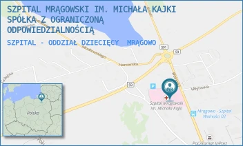 SZPITAL - ODDZIAŁ DZIECIĘCY - SZPITAL MRĄGOWSKI IM. MICHAŁA KAJKI SPÓŁKA Z OGRANICZONĄ ODPOWIEDZIALNOŚCIĄ - WOLNOŚCI 3,  MRĄGOWO