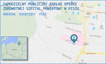 ODDZIAŁ DZIECIĘCY - SAMODZIELNY PUBLICZNY ZAKŁAD OPIEKI ZDROWOTNEJ SZPITAL POWIATOWY W PISZU - SIENKIEWICZA 2, PISZ
