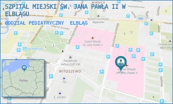 ODDZIAŁ PEDIATRYCZNY - SZPITAL MIEJSKI ŚW. JANA PAWŁA II W ELBLĄGU - KOMEŃSKIEGO 35, ELBLĄG