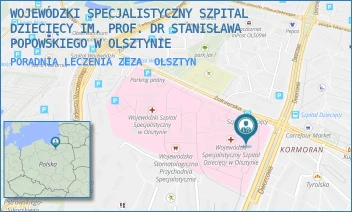 PORADNIA LECZENIA ZEZA - WOJEWÓDZKI SPECJALISTYCZNY SZPITAL DZIECIĘCY IM. PROF. DR STANISŁAWA POPOWSKIEGO W OLSZTYNIE - ŻOŁNIERSKA 18 A,  OLSZTYN