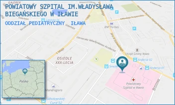 ODDZIAŁ PEDIATRYCZNY - POWIATOWY SZPITAL IM.WŁADYSŁAWA BIEGAŃSKIEGO W IŁAWIE - GEN. WŁ. ANDERSA 3, IŁAWA