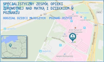 ODDZIAŁ DZIECI MŁODSZYCH - SPECJALISTYCZNY ZESPÓŁ OPIEKI ZDROWOTNEJ NAD MATKĄ I DZIECKIEM W POZNANIU - ADAMA WRZOSKA 1,  POZNAŃ-JEŻYCE