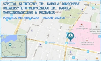 PORADNIA METABOLICZNA - SZPITAL KLINICZNY IM. KAROLA JONSCHERA UNIWERSYTETU MEDYCZNEGO IM. KAROLA MARCINKOWSKIEGO W POZNANIU - SZPITALNA 27/33,  POZNAŃ-JEŻYCE